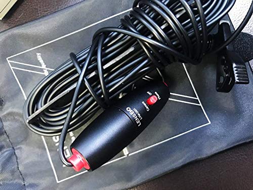 LENSGO Professional Lavalier Mic SLR 120 Hours Battery Life Camera Phone Recording Live Interview VLOG Wired Recording Studio Lapel Microphone (LYM-DM1)
