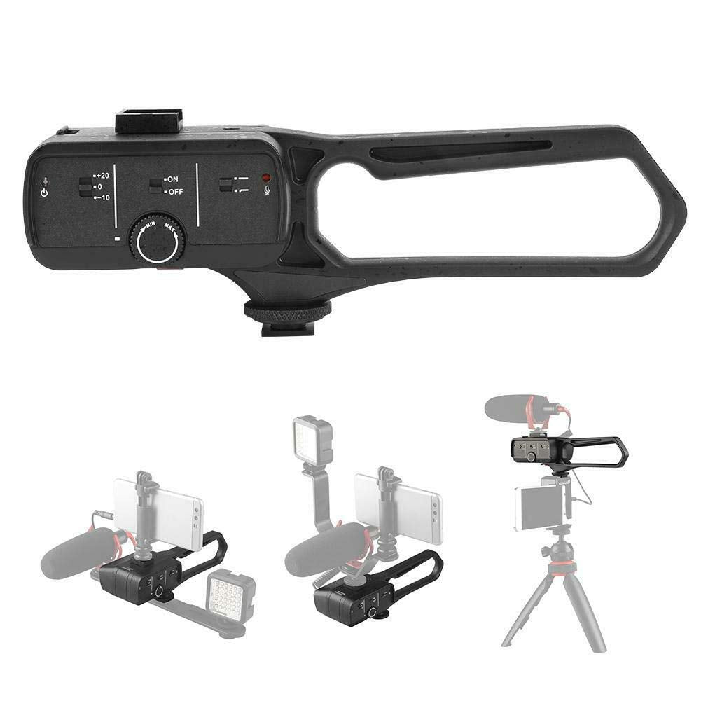 LENSGO D1L Microphone MIC Audio Adapter Adaptor Voice Frequency Regulator Black for Camera, Camcorder,Smartphone Features Output GAIN Adjustment HIGT-Pass...