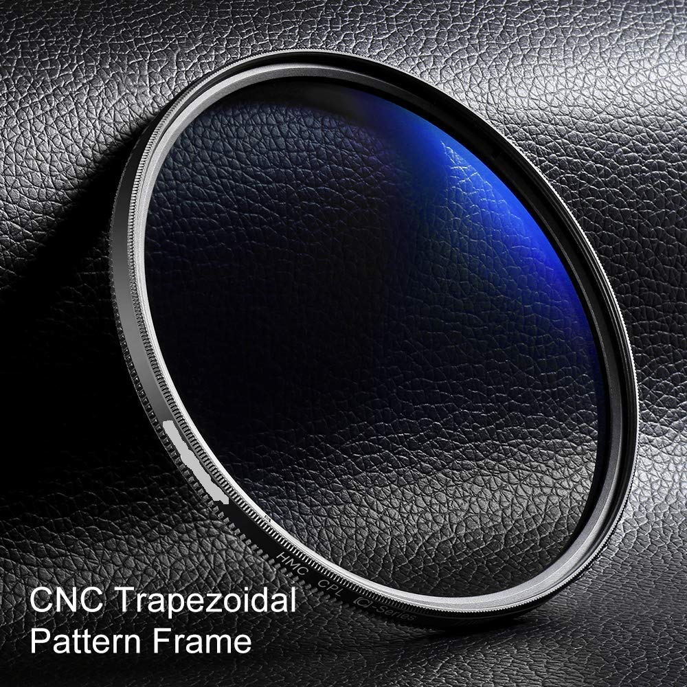 HIFFIN® Super DMC CPL 58mm 99 PCNT Transmittance MC Japan Optics 16-Layer Multi-Coated Polarized Filter Protects Front Lens Element Rugged Black Filter Ring
