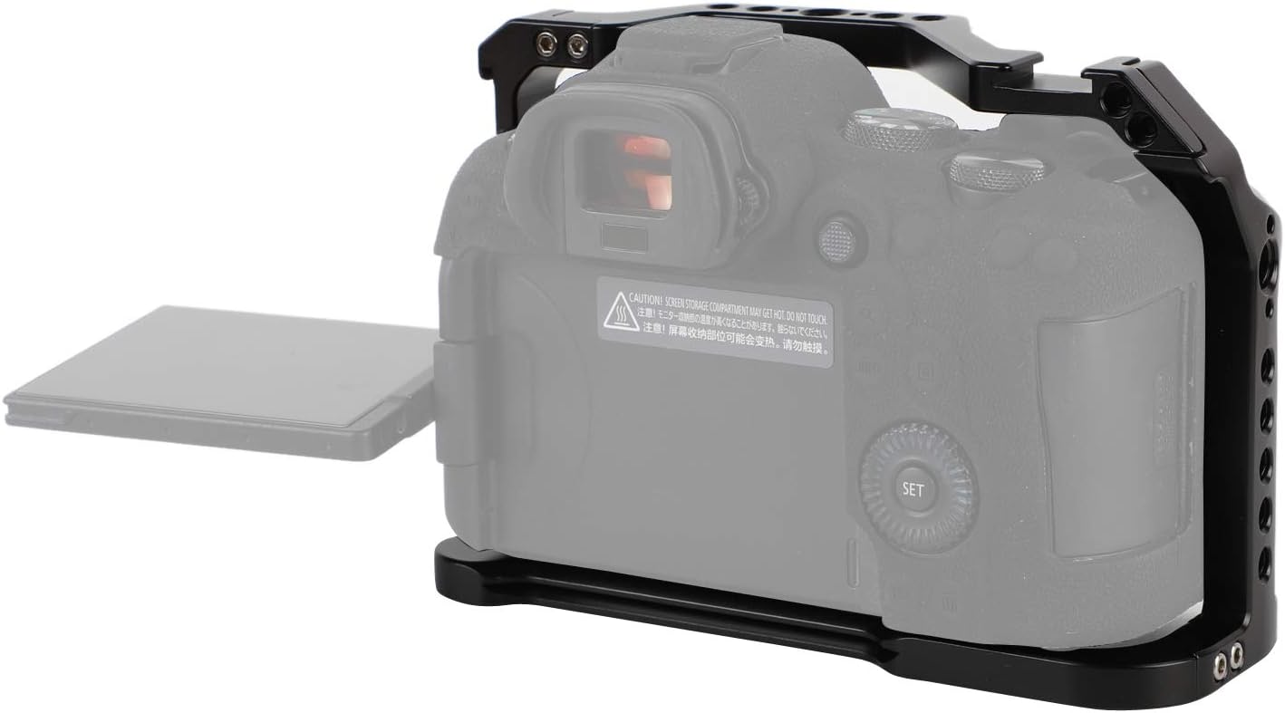 HIFFIN Camera Cage for Canon EOS R6 R5 Mirrorless Camera, Vlogging Vid