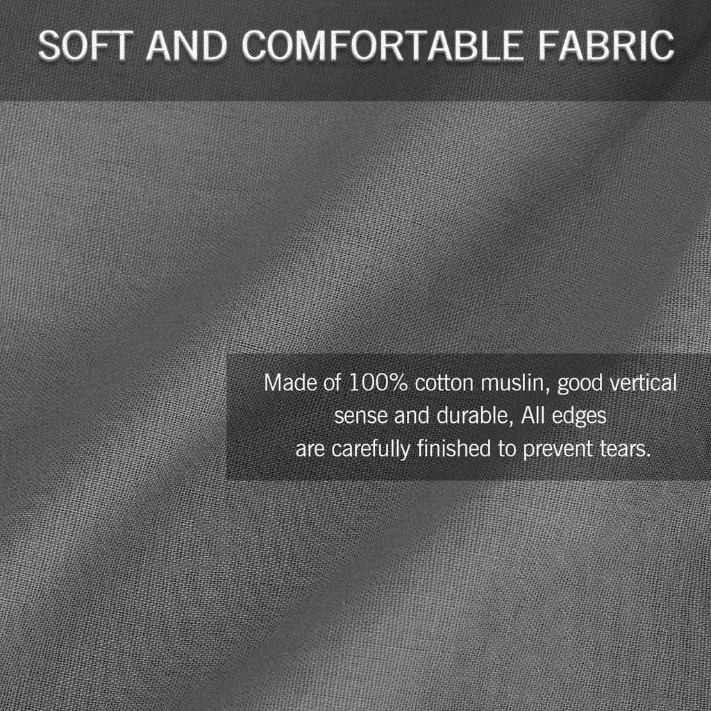 HIFFIN® 8x12 ft Black|White|Gray Screen, Photography Backdrop Background with 2 Clip, Chromakey Panel for Photo Backdrop Video Studio, Muslin Background Screen