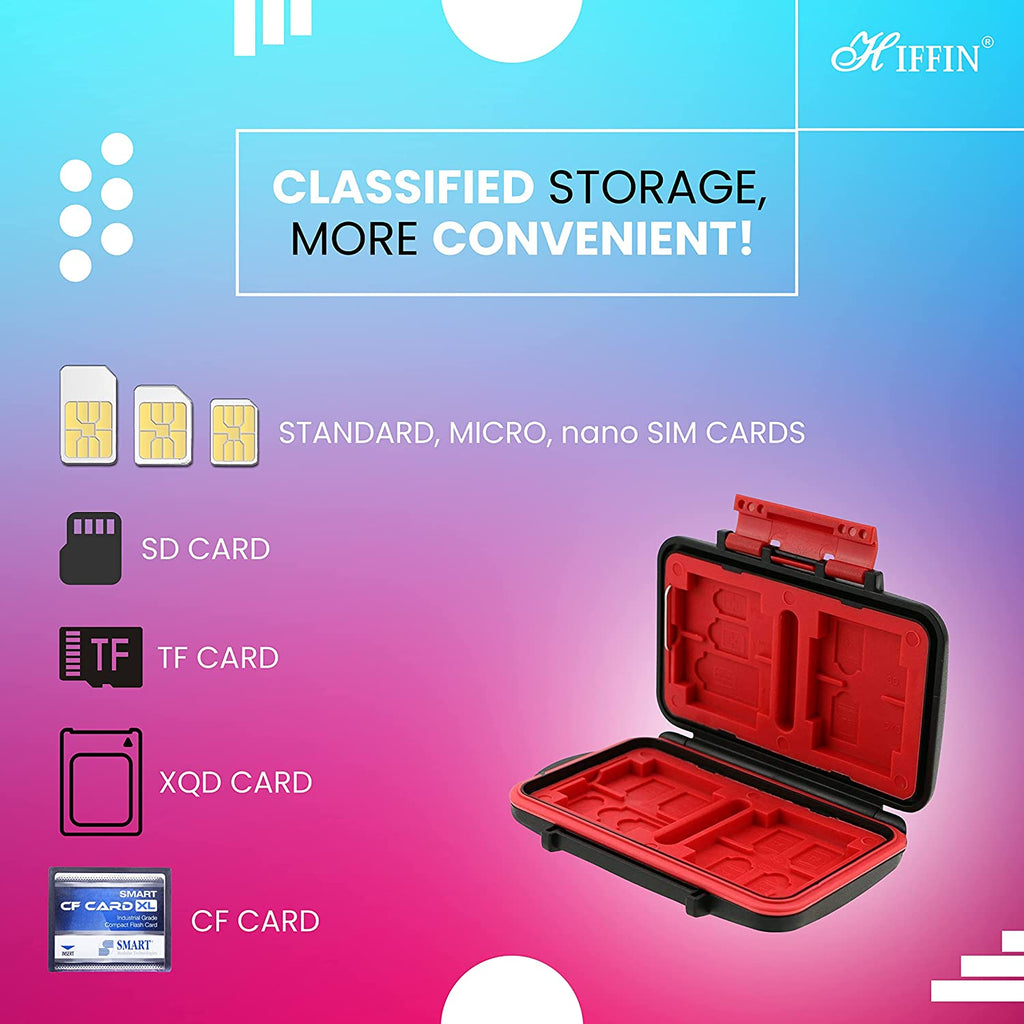 HIFFIN® 26 in 1 Slot Card CASE with Multi Storage Option Attractive Designer Card Holder Black (KH8S)