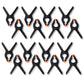 HIFFIN® 16 PCS Photography Backdrop Support Spring Clamp 4.3"/11cm for Background Muslin, Canvas, Paper, Chromakey Screen, Heavy Duty Clip, Photo Studio, Backdrops Backgrounds Woodworking