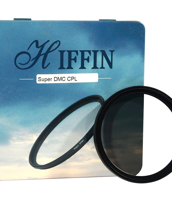 HIFFIN® Super DMC CPL 58mm 99 PCNT Transmittance MC Japan Optics 16-Layer Multi-Coated Polarized Filter Protects Front Lens Element Rugged Black Filter Ring