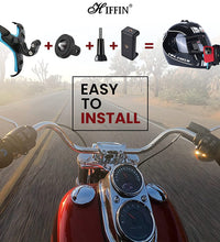 HIFFIN Helmet Chin Strap Mount with Mobile Clip & Screw Compatible with All Smart Phones Go pro & Action Cameras