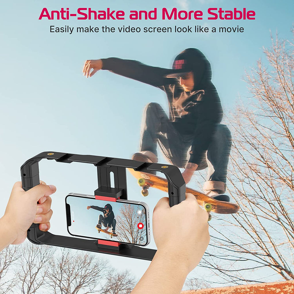 ULANZI U Rig Pro Smartphone Video Rig, Filmmaking Case, Phone Video Stabilizer Grip Tripod Mount for Videomaker Film-Maker Video-grapher for iPhone Xs XS Max XR iPhone X 8 Plus Samsung