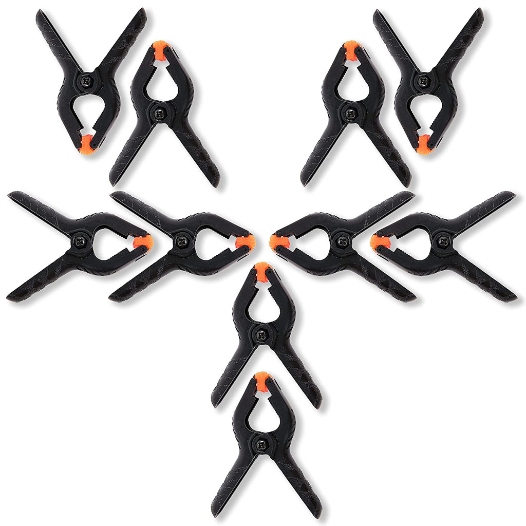 HIFFIN® 10 PCS Photography Backdrop Support Spring Clamp 4.3"/11cm for Background Muslin, Canvas, Paper, Chromakey Screen, Heavy Duty Clip, Photo Studio, Backdrops Backgrounds Woodworking