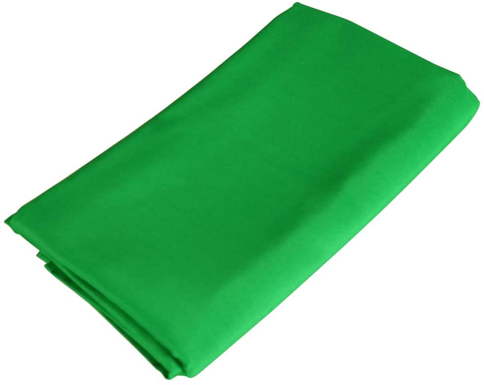 HIFFIN® 8 x 12 FT Green LEKERA Backdrop Photo Light Studio Photography Background with 4pcs Backdrop Support Spring Clamp 4.3"/11cm.