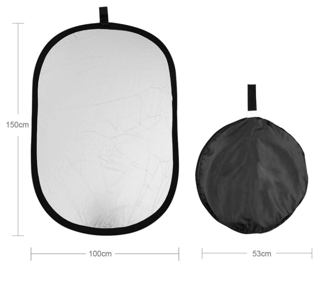 HIFFIN® 40"x 60"/100 x 150CM Photo Light Reflector Photography Kit 5-in-1 Gold/Silver/White/Black/Diffuser with Holder Clip & Collapsible Multi-Disc Carrying Case for Studio Outdoor Lighting