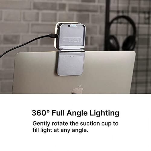 ULANZI CL15 2000mAh Mini Cube LED Suction Light Vlog Photography Fill Lighting Lamp for Video Conference/Live Streaming Broadcast/Zoom Meeting/Laptop Computer