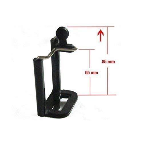 HIFFIN® 5 Pcs Combo A E P Universal Mobile and Small Size Camera and Selfie Stick Holder Tripod Attachment (Black)
