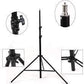 HIFFIN® ® Light Stand Kit - 9 feet (4 Light Stands) Free Bag for Stand Metal Color Black 9 feet, Portable & Folding, Indoor & Outdoor Shoot, Heavy Duty, Photography & Videography