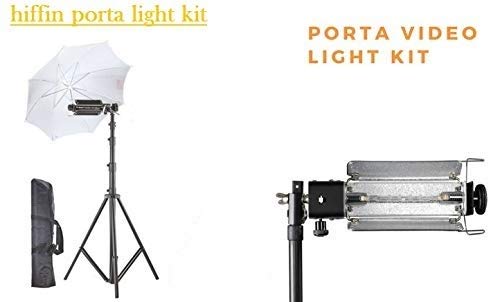 HIFFIN® Porta Kit 1000w Light with 9 feet Light Stands and Umbrella Lights for Video & Still Photography SS2 Bag Free for Porta KIT (Porta Light KIT Set of 1)