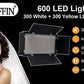 HIFFIN® HF-600 Mark II Bi-Color Continuous Dimmable Professional LED Photo & Video Light Dual Kit with AC Power Adapter for Film Making,YouTube Shooting,Studio Videography, (HIFFIN HF-600 Mark II)