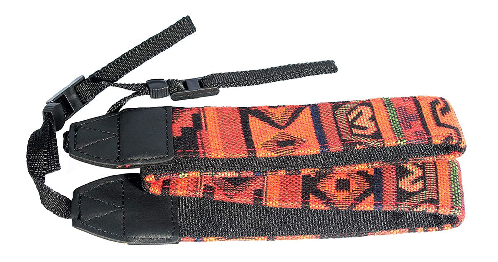 HIFFIN® Universal Color Stripes Soft Orange Camera Neck Straps Shoulder Strap Belt Grip for DSLR Nikon Canon Panasonic Sony Pentax