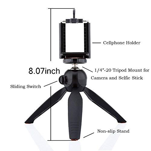 HIFFIN Light Weight Flexible Gorilla Tripods for DSLR & Action Cameras (Tripod YT-228 with Holder, Tripod YT-228 with Holder)