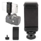 HIFFIN® 1/4" Phone Clip Holder + Hot Shoe Adapter Mount Screw for Camera Black for Sony Canon Nikon DSLR 1/4" Phone Clip Holder + Hot Shoe Adapter