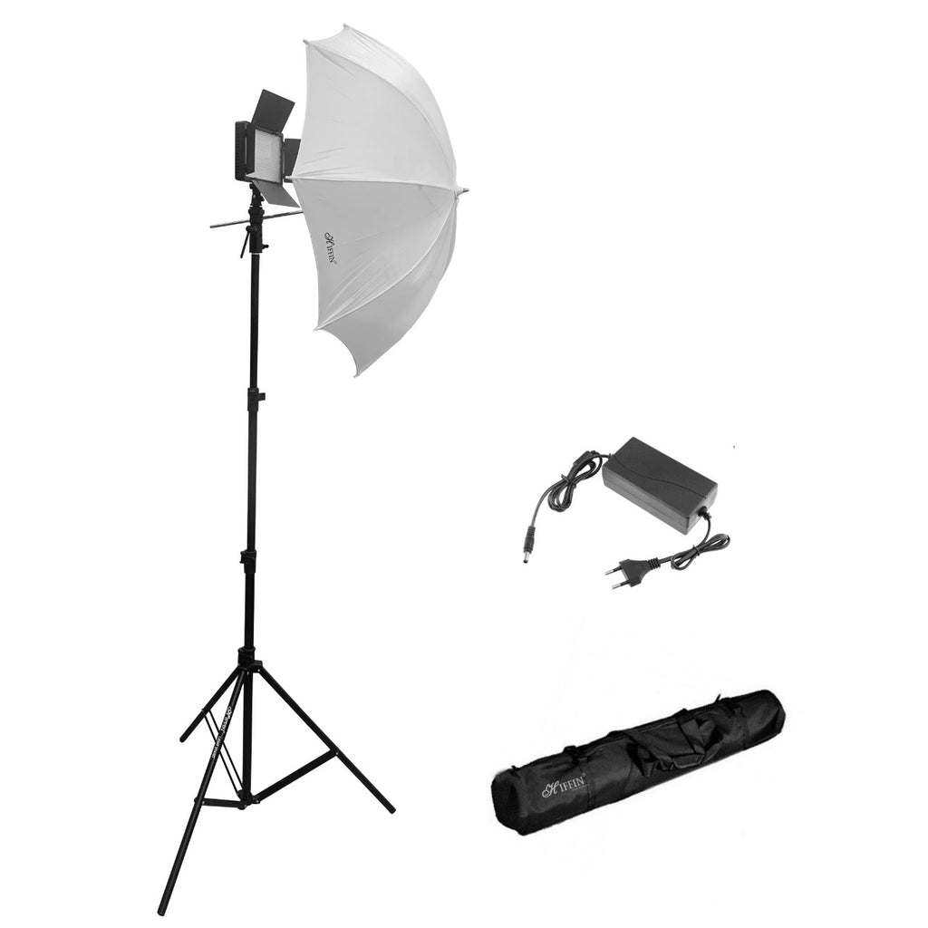 HIFFIN® HF-600 Mark I Bi-Color Continuous Dimmable Professional LED Photo & Video Light Single Kit with AC Power Adapter for Film Making,YouTube Shooting,Studio Videography, (HIFFIN HF-600 Mark I)