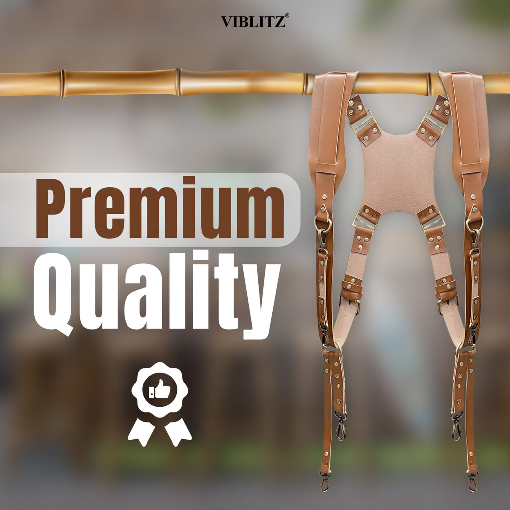 Viblitz® Camera Strap, Double Shoulder Sling Strap DSLR Quick-Release Shoulder Strap Compatible for All DSLR/SLR Cameras, Canon/Nikon/Sony…