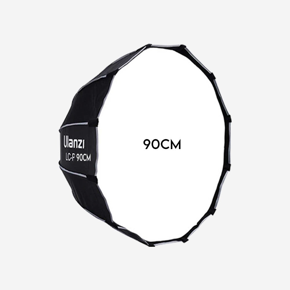 ULANZI (90 cm) Lightweight & Portable Soft Box Comes with S2 Type Bracket & 2 Diffuser Sheets | Carrying Case | Compatible with All Flash Speedlights (Octagonal Softbox 90 cm)