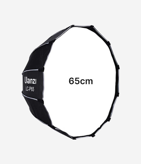 ULANZI (65 cm) Lightweight & Portable Soft Box Comes with S2 Type Bracket & 2 Diffuser Sheets | Carrying Case | Compatible with All Flash Speedlights (Octagonal Softbox 65 cm)
