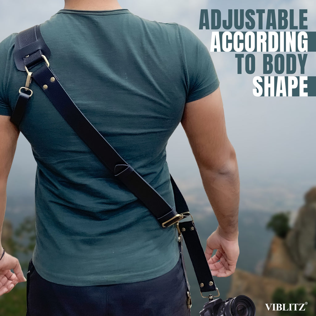 Viblitz Camera Shoulder Sling Strap Neck Strap with Quick Release and Safety Tether, Adjustable Camera Shoulder Sling Strap Compatible for for All Major Brand camera's DSLR/SLR for Canon Nikon Sony…