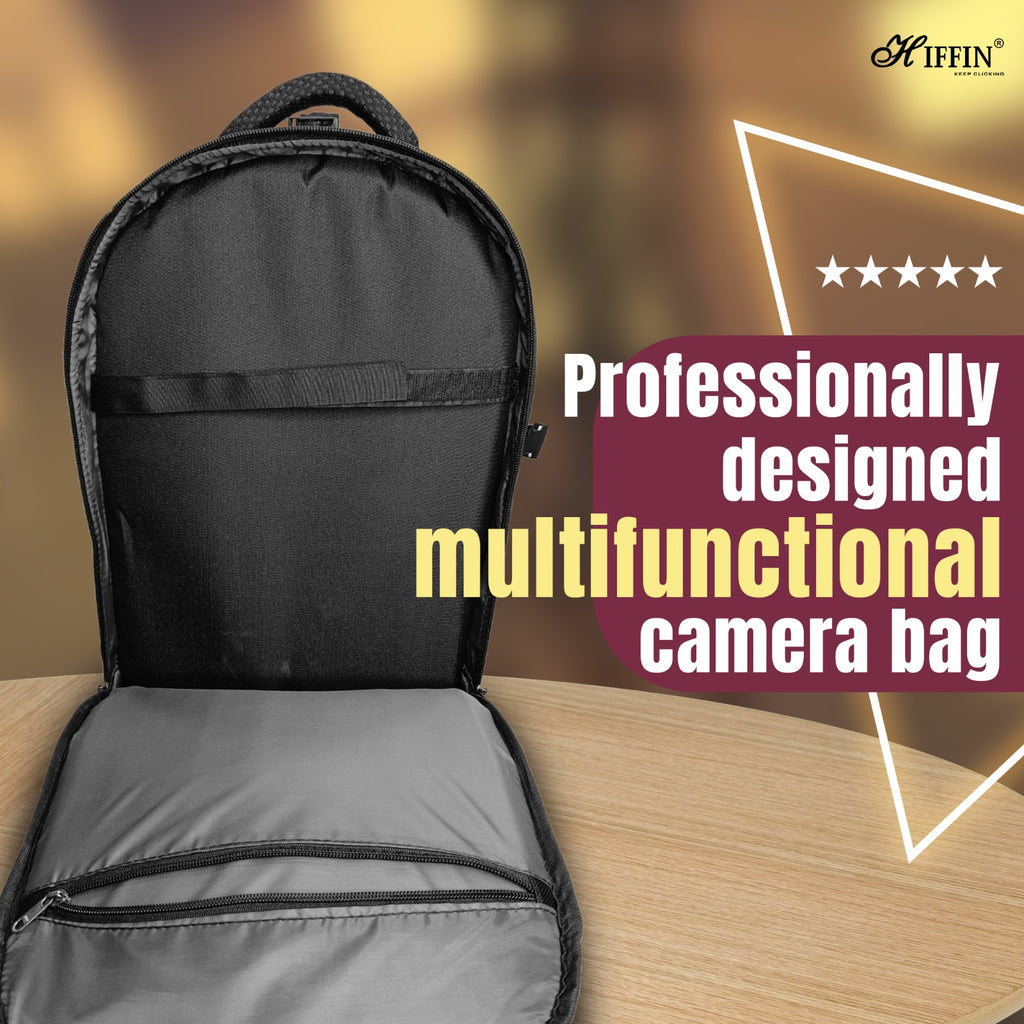 HIFFIN Waterproof DSLR/SLR Backpack Camera Bag Lightweight DSLR Backpack, Lens Accessories Carry Case Compatible with Sony/Canon/Nikon and All DSLR/SLR Cameras