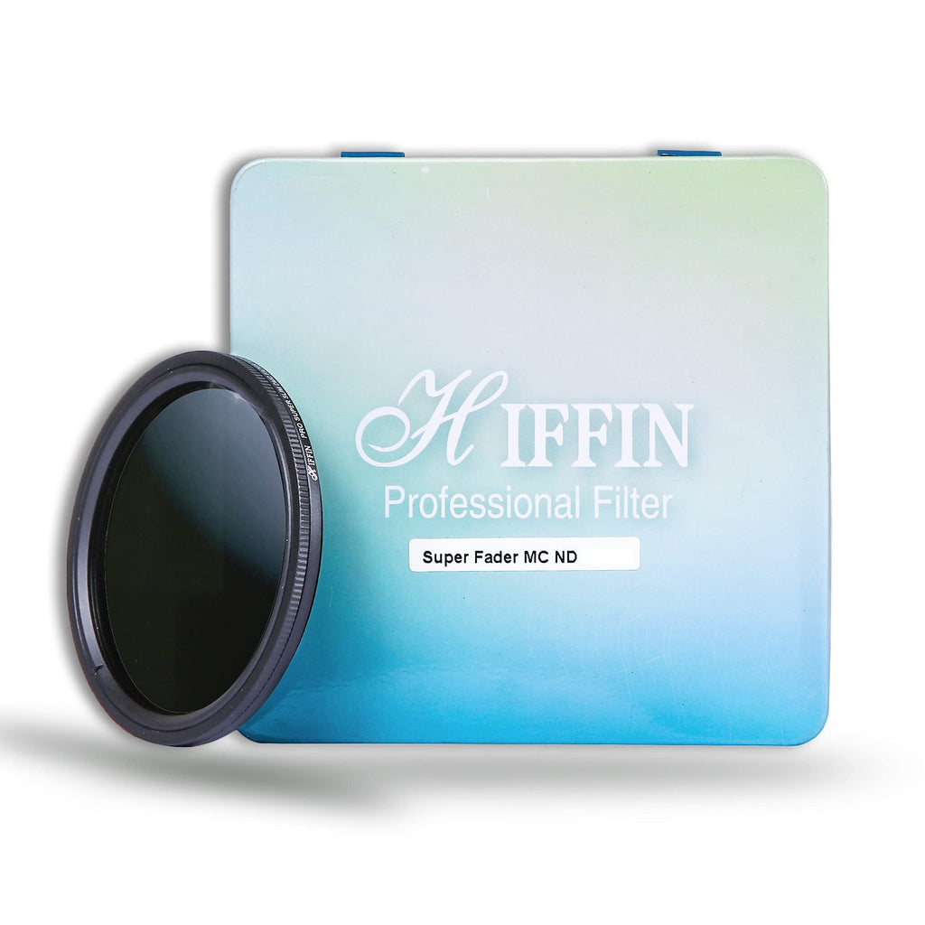 HIFFIN Slim Variable Fader N-D Neutral Density Adjustable N-D2 to N-D400 Filter with Microfiber 16-50 3N, Nikon V1 V2 10-30 Lens (Black)