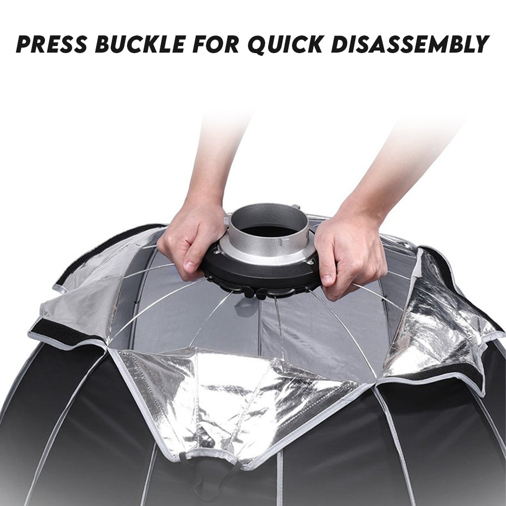 ULANZI (90 cm) Lightweight & Portable Soft Box Comes with S2 Type Bracket & 2 Diffuser Sheets | Carrying Case | Compatible with All Flash Speedlights (Octagonal Softbox 90 cm)